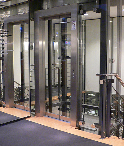 bespoke shop glass lift